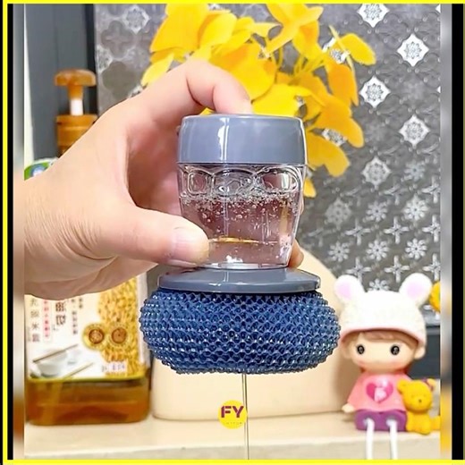 Magic Press Soap Scrubber | Easy Kitchen Cleaning Gadget #viral #reel #shortfeed