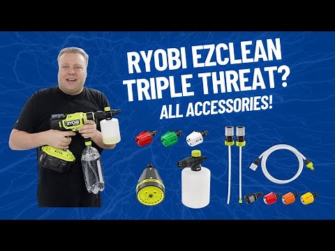 Ryobi EZCLEAN Power Cleaner 600 PSI & All Accessories | 18V Battery ONE+