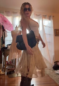 ME TODAY FEAT. THE SILK DRESS I STARTED MAKING BEHIND MEEEE. SHES NOT DONE. AND A BEAT UP CHANEL ON MY ARM.🔫👛🌺🪭💗🤑☘️#IPODMUSIC #OUTFIT #MEEEE