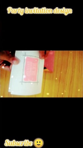 Party 🥳 invitation card design 🤯 #shorts #artscraft #art