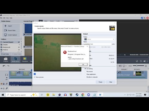 Runtime Error R6025 code 65536 AVS Video Editor V11.0