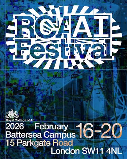 Not just what #AI can do. But what it should do. The RCA AI Festival will be a high-energy gathering for thinkers, artists, leaders, and critics shaping artificial intelligence in art and design. Sharing insights and perspectives to engage with AI responsibly and creatively. Join us where intelligence meets imagination from 16 to 20 February. Book your free spot at the link in the bio. This festival is hosted by the Research, Knowledge Exchange and Innovation department and sponsored by the Engi