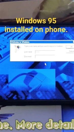 Windows 95 running on phone