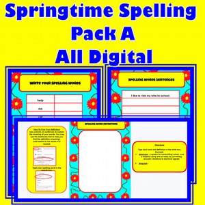 Springtime Spelling Digital Practice Activities - Pack A (Distance Learning)