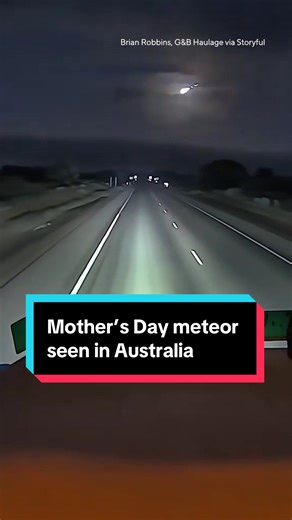 MOTHER’S DAY METEOR: Dashcam footage captured a meteor shooting across the Western Australia sky in the early hours on Sunday. The Perth Observatory said that for the meteor to shine as brightly as it did, it “would have been about the size of a cricket ball to a basketball.” #meteor #space #shootingstar #australia #westernaustralia #mothersday #mothersday2025