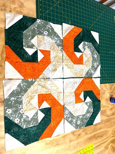 Vortex Quilt Block Pattern: Easy Step-by-step Video Tutorial (PDF Download, 3 Sizes - Etsy