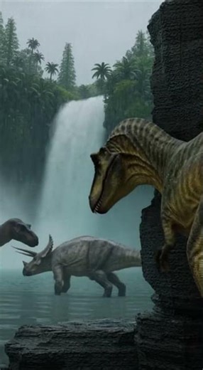 Albertosaurus vs an acidic rainstorm in a Prehistoric World