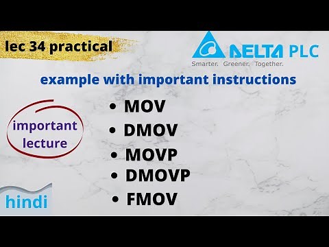 move instructions in plc | move instruction in delta plc | mov instruction based example |