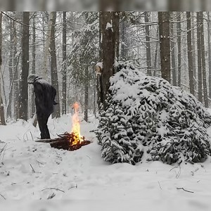 128K views · 1K reactions | Caught in the Storm Winter Survival in a Snow-Covered Wilderness Cre: @JoshuaGammon #outdoorcamping #bushcraft #survival #bushman #build #building #bildinghouse #builder #camp #camping #campinglife #shelter #outdoors #outdoor #cabin #wildforest #survivalskills #fyp #foryou #viralvideofb | Tech Moments | Facebook