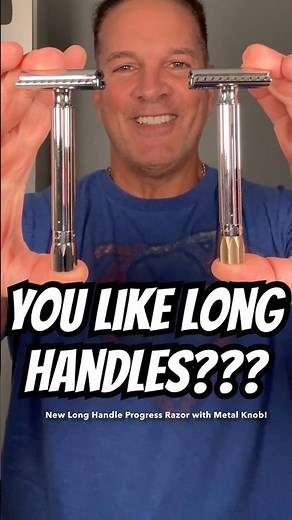 New! LONG Handle Progress Razor with Metal Knob #shaving #razor #new #mensgrooming