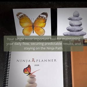 The 2026 Ninja Planner is now available! Your single most important tool for maintaining your daily flow, securing predictable results, and staying on the Ninja Path. Available in bound, unbound, and digital, the 2026 Ninja Planner keeps you rooted in the principles of Ninja Selling. It helps you focus your energy on what matters most: building relationships, adding value, and staying on purpose each day. The 2026 Ninja Planner contains all you have come to expect, including the Life List, Goal 