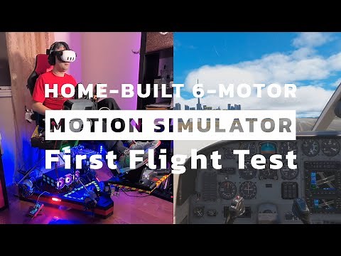 Home-built VR Full Motion Simulator (6DOF/6 motors) - first flight test MSFS2024