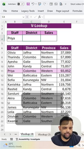 One Vlookup and Multiple Results #sinhala #viral #STEM #foryou #Excel #exceltipsandtricks #excelsinhala #SinhalaShorts #VLOOKUP #excelshortcuts #excelbeginner | Jifry Issadeen