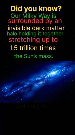 Milky Way’s Invisible Halo Is MASSIVE 🤯 (1 Trillion Suns!) #milkyway #darkmatter #nasa