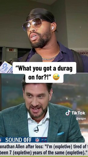 Ryan Clark was NOT feeling Jonathan Allen’s postgame fit 😭 #ryanclark #jonathanallen #commanders #fit