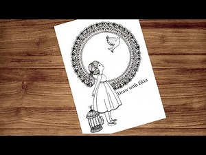 How to draw Mandala for Beginners | mandala art | stepbystep | girl drawing | easy mandala drawing