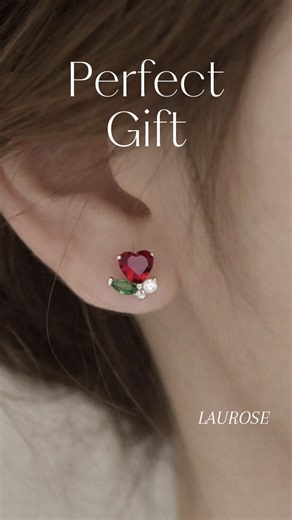 Cute Red Rose Heart Earrings for Just $4