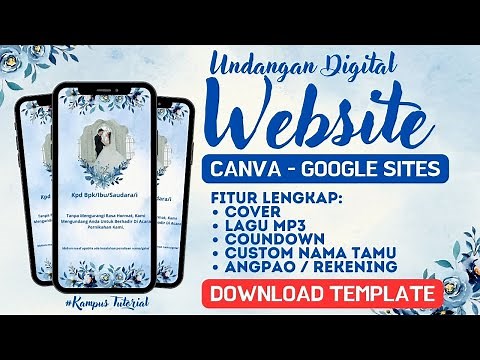 Cara Membuat Undangan Digital Website dengan Canva & google Sites | Canva Untuk Pemula
