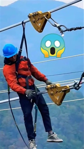 The most terrifying zipline ride ever! 😱 #zipline #extreme #scary YouTube Shorts