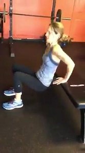 Hey ladies! I Want to show you a quick Circuit to get great triceps anywhere. This isn't the entire workout but a great circuit that you've never seen but please try at own risk. Repeat both back and forth 3-5 X , 50 tricep bench and high ball plank 1-2 minutes with or without roll outs and push-ups. if your feeling really good Add any of the following to it " 25 burpees, 10-20 clapping push ups on knees, Tricep kickbacks, punching a heavy bag 2-3 minutes, etc. All this can be done in 15 minutes