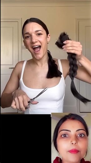 OMG 😱 Don't try Viral Haircut at home 😭#trendingshorts #viralshort #youtubeshorts