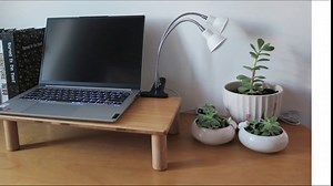 Monitor Stand Riser, Solid Bamboo Desktop Ergonomic Riser for Home and Office Computer Screen, Laptop, Printer and TVs - Storage Organizer for Desk Accessories