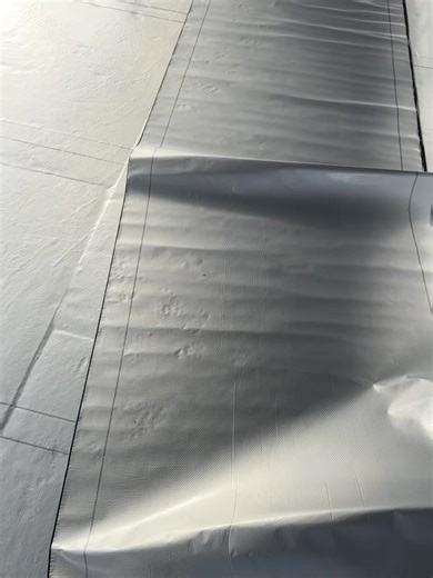 Insulation going in today followed by the the carrier layer @Polyroof the poop roof is coming along nicely.