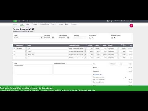 Comment Modifier une Facture de vente - Sage Business Cloud Compta & Facturation