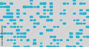 3d render with blue rounded rectangles on a gray background