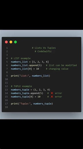 4.4K views · 66 reactions | Difference between lists and Tuple in python. #coding #viral #python #tutorial | Laskenta Technologies Limited | Facebook