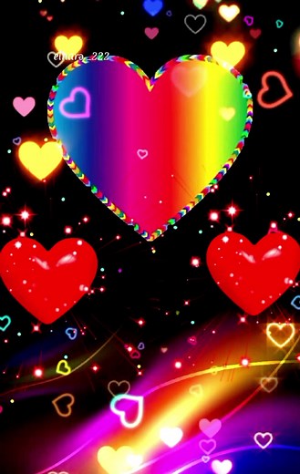 Colorful Heart Animation with Sparkling Effects