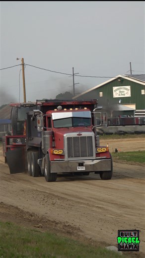 35K views · 496 reactions | Peterbilt Triaxle Dump Truck takes the pulling sled home #peterbilt #dumptruck #semi #truckpulling | BUILT Diesel MAFIA | Facebook