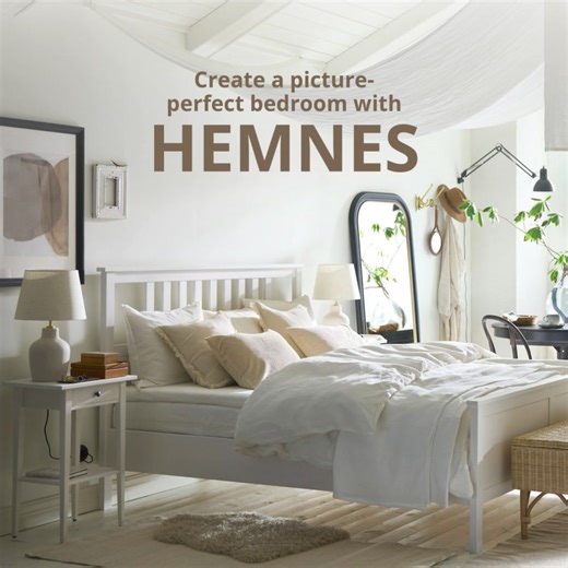 The HEMNES bedroom series is everything you need for a dreamy, organized, and Insta-worthy bedroom. ✨🛏️ Create your picture-perfect haven today! #IKEAMalaysia #HEMNES | IKEA