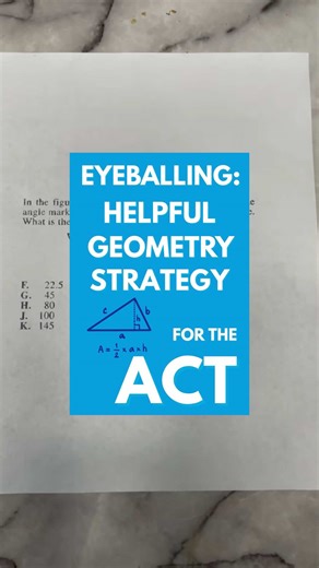 To learn Eyeballing - a helpful geometry strategy and many other Calculator Hacks, get my comprehensive course now for only $49 and be prepared for the next ACT! #CalculatorHacks #ACTPrep #ACTTest #ACTMath #MathTutor