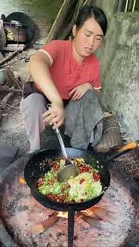 I cooked a pot of beans I had just picked from the field for my husband to eat.