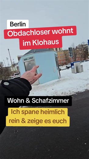 Obdachloser in Berlin im Winter