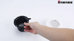 4 Inch Round Soffit Vents, 2 Pack White Air Vent Covers with Built-in Fly Screen for Bathroom, Home & Office Exhaust Ventilation