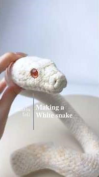 羊毛フェルトで作る白蛇-制作動画-Making a White snake #marinfelt #白蛇 #羊毛フェルト #アルビノアオダイショウ #ヘビ #snake