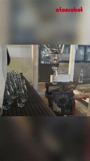High-Speed Glass Bottle Handling Solution | ATOMROBOT Delta Robot & Cobot Palletizer #handlingrobot