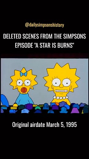 Deleted scenes from The Simpsons episode “A Star is Burns”. Original airdate March 5, 1995. #thesimpsons #simpsons #1990s | On This Day in Simpsons History