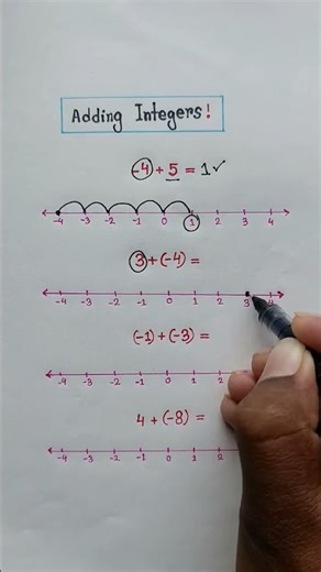 Add Integers . #shorts #shortvideo #viralvideo #math #education