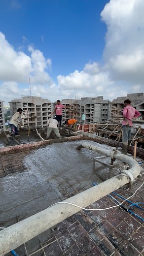 Construction concrete pumping machine RCC slab #reels #video #facbookviral #construction #buildingfutures #work #mahbubaly #rmcslab | Mahbub aly construction
