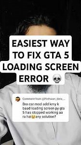 How do you fix GTA 5 Loading Screen Error in a Fastest Way! #gta #muhaplayz #gta5mods #gta5