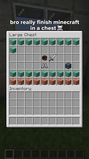 Minecraft speed run in a chest 🥷🏻