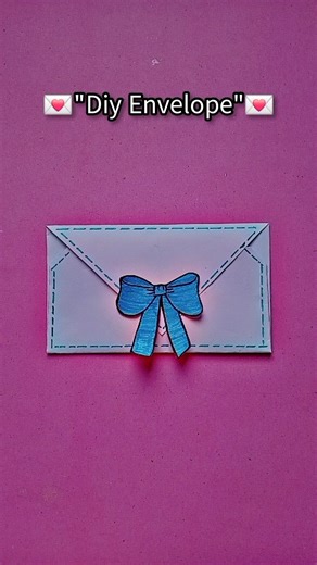 DIY Mini Envelope with Bow 🎀#diy #gift #craft #shortsfeed #trending #shorts #handmade #giftideas
