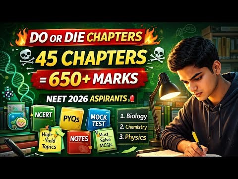DO OR DIE Chapters 🔥 45 Chapters = 650+ Marks | NEET 2026 Strategy