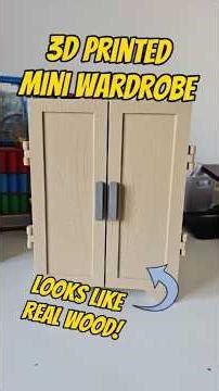 3D printed mini storage wardrobe - looks like real wood🪵 #3dprinting #bambulab #3dmodeling #storage
