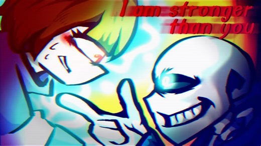 【传说之下/自制动画】Sans vs chara