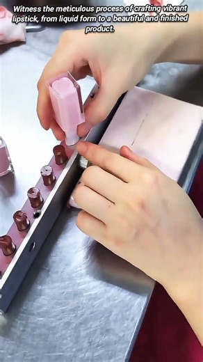 The captivating process of making lipstick.