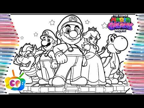 The Super Mario galaxy movie characters / Super Mario galaxy movie coloring page